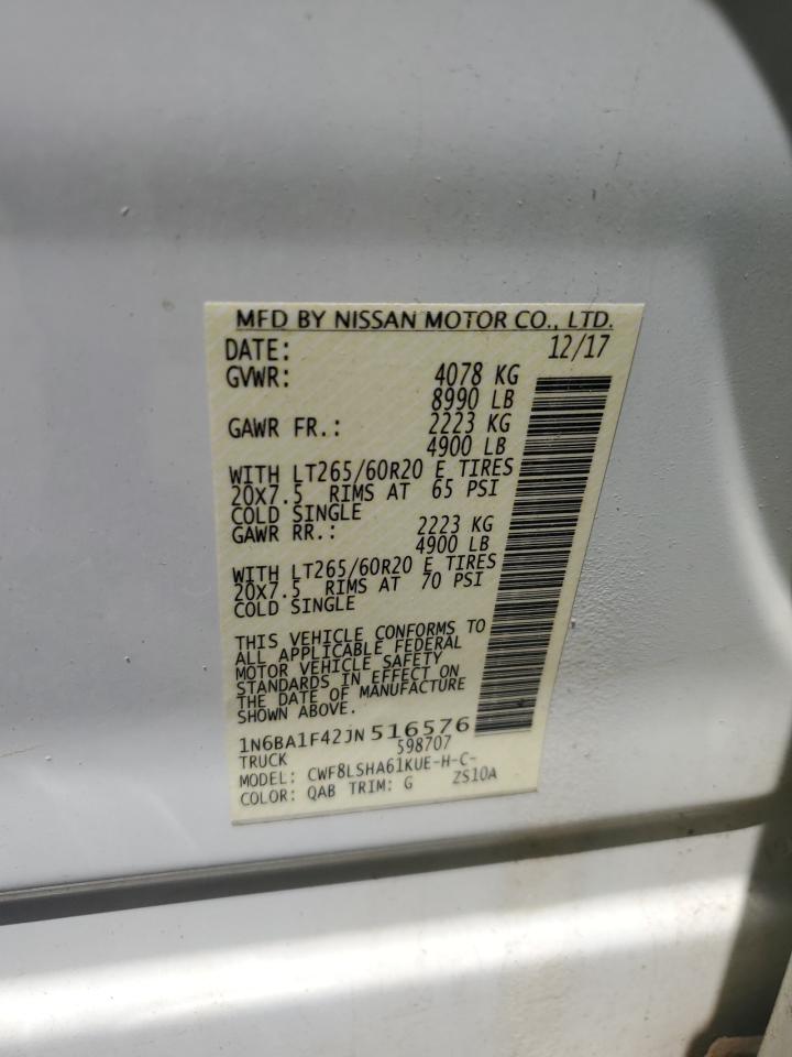 1N6BA1F42JN516576 2018 Nissan Titan Xd Sl