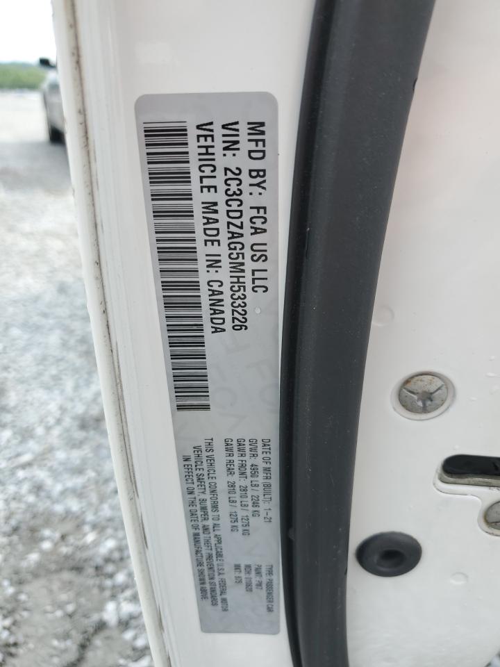 2C3CDZAG5MH533226 2021 Dodge Challenger Sxt