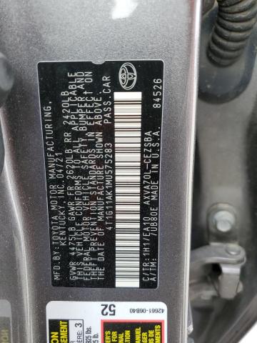 VIN 4T1G11AK1MU575283 2021 Toyota Camry, SE no.12