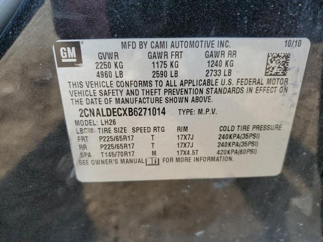 2011 CHEVROLET EQUINOX LT 2CNALDECXB6271014  57461894