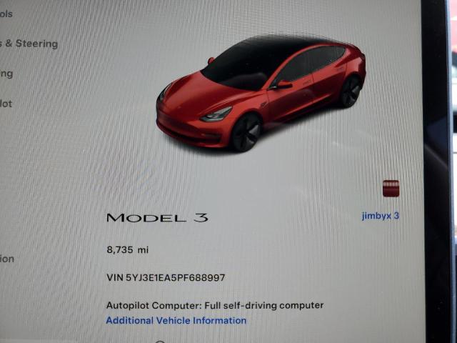 2023 Tesla Model 3 VIN: 5YJ3E1EA5PF688997 Lot: 58038984