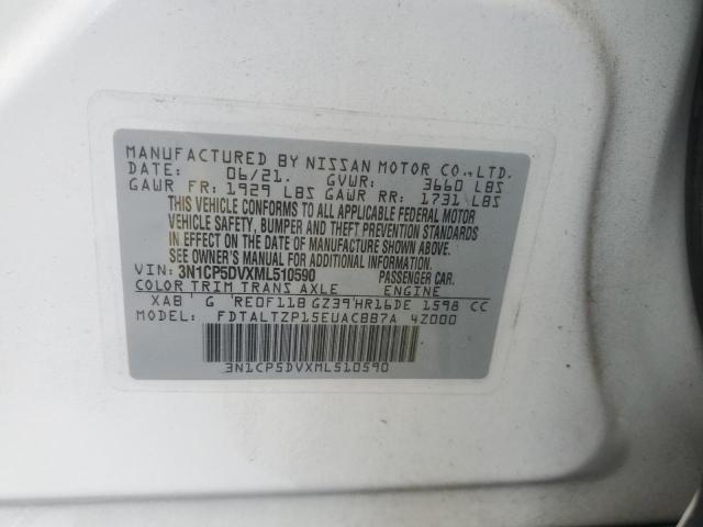 2021 Nissan Kicks Sr VIN: 3N1CP5DVXML510590 Lot: 60828034