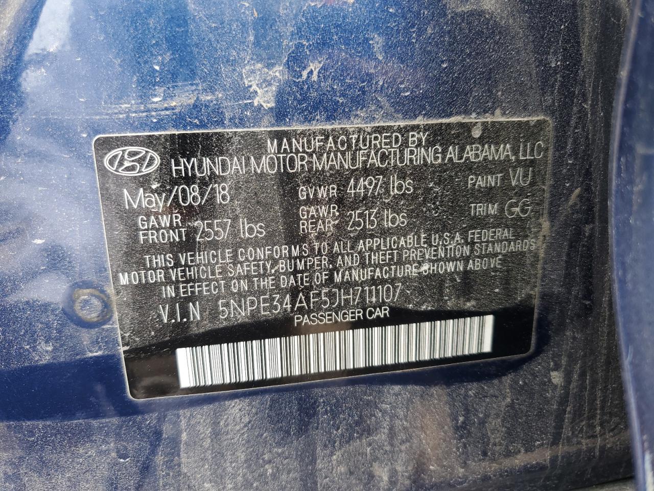 2018 Hyundai Sonata Sport vin: 5NPE34AF5JH711107