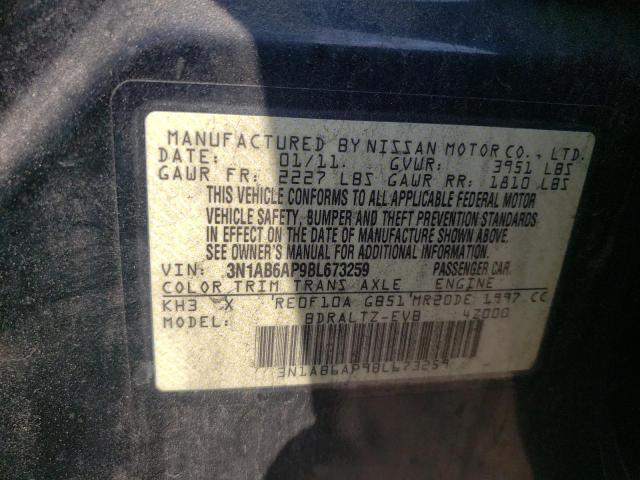 2011 Nissan Sentra 2.0 VIN: 3N1AB6AP9BL673259 Lot: 59834634