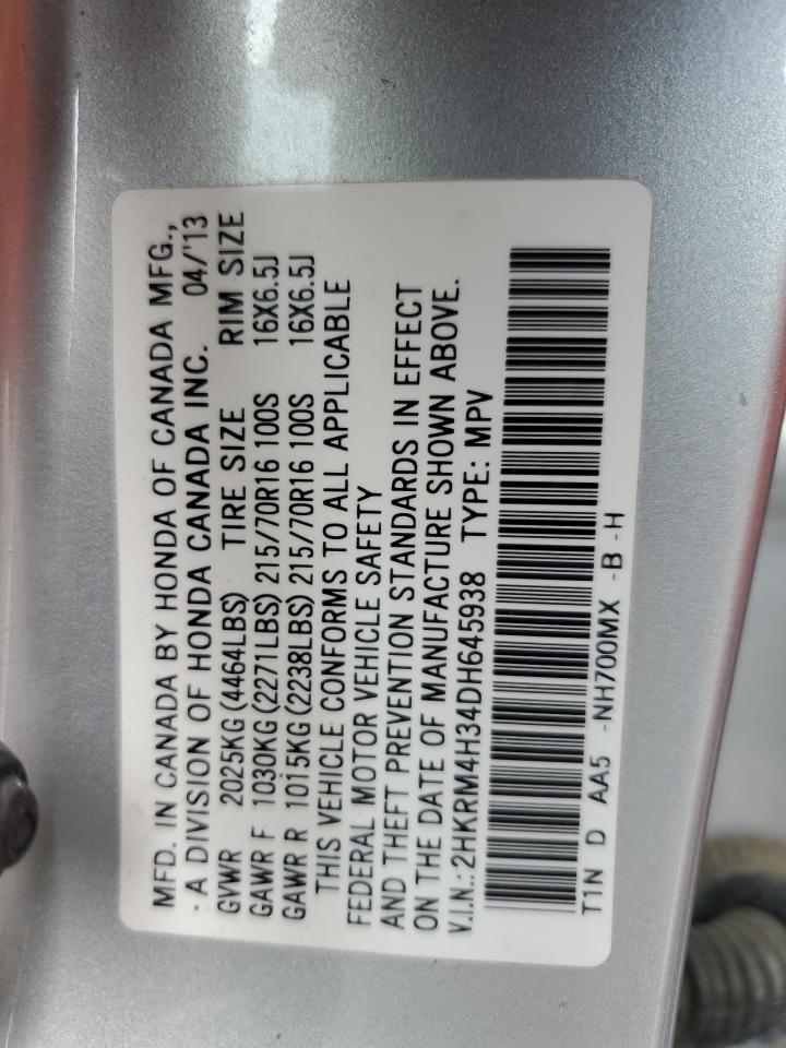 2HKRM4H34DH645938 2013 Honda Cr-V Lx