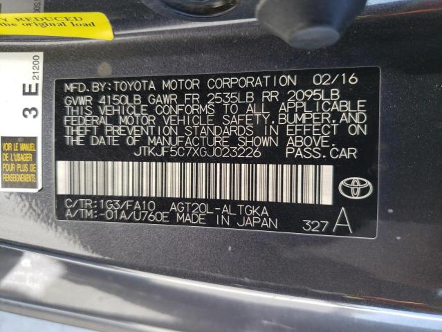 2016 Toyota Scion Tc VIN: JTKJF5C7XGJ023226 Lot: 56437774