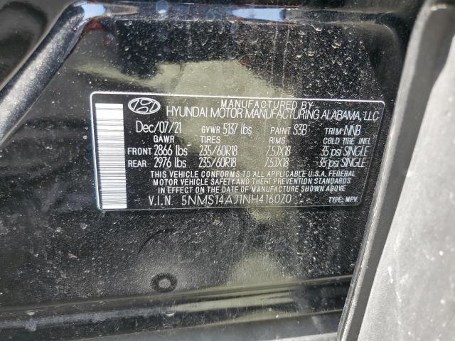 2022 Hyundai Santa Fe Se VIN: 5NMS14AJ1NH416070 Lot: 59823774