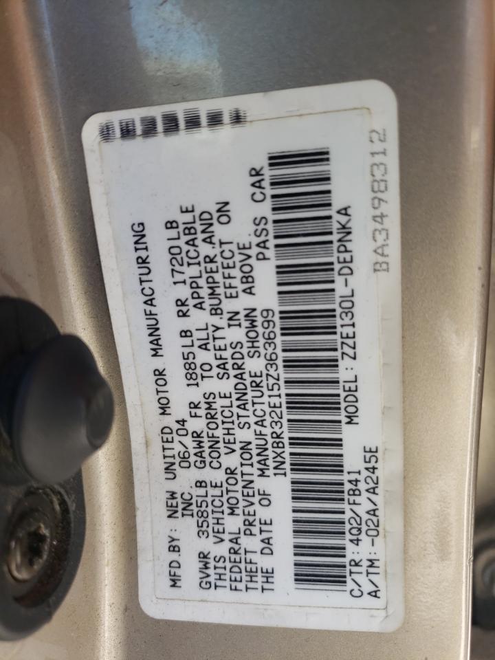 1NXBR32E15Z363699 2005 Toyota Corolla Ce