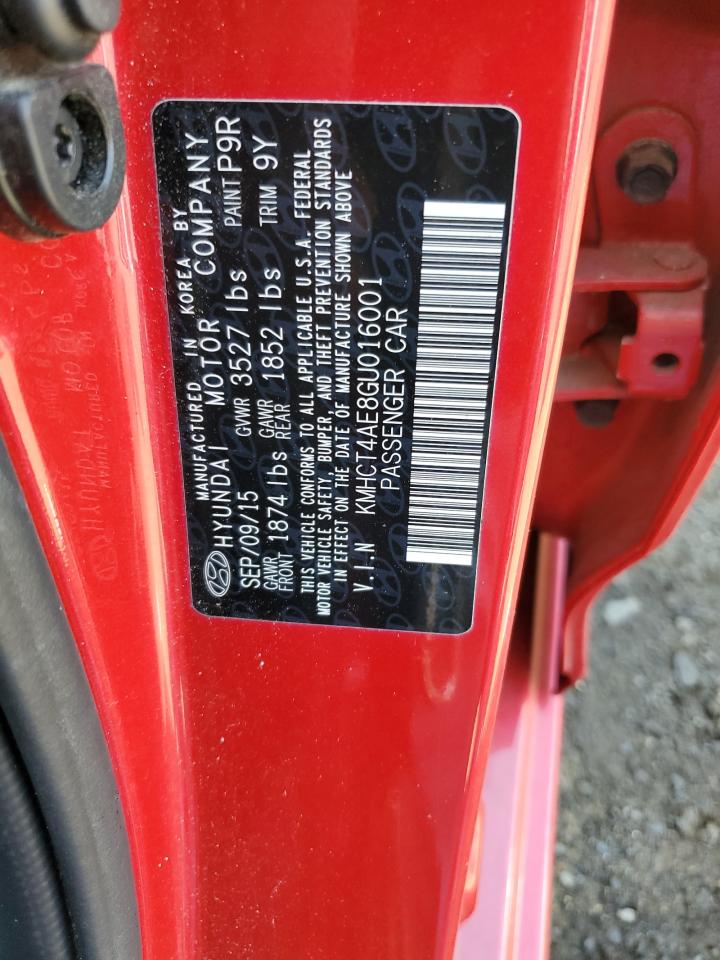 KMHCT4AE8GU016001 2016 Hyundai Accent Se