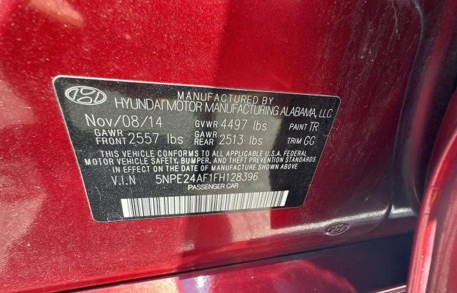 2015 Hyundai Sonata Se VIN: 5NPE24AF1FH128396 Lot: 58693534