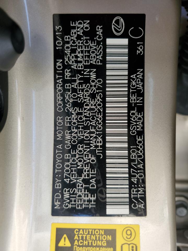 JTHBK1GG6E2095170 2014 Lexus Es 350