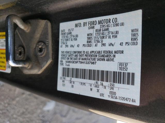 2017 Ford Transit Connect Xlt VIN: NM0GE9F79H1337987 Lot: 58014564