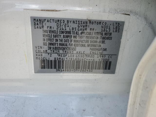 2021 Nissan Sentra Sr VIN: 3N1AB8DV0MY282450 Lot: 59523484