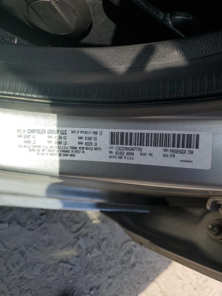 1C3CDZAB4DN677703 2013 Dodge Avenger Se