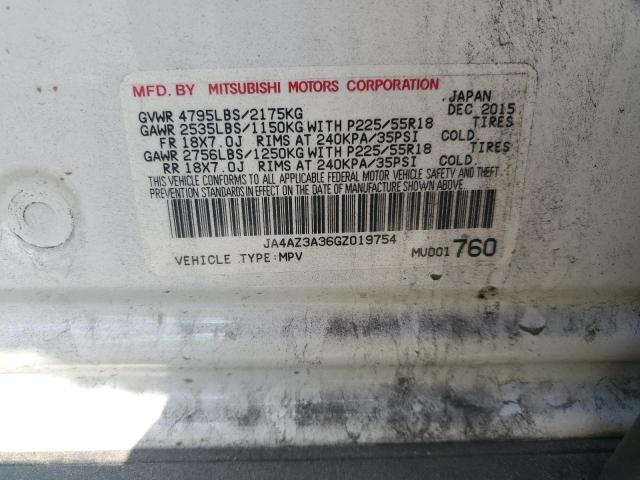 2016 Mitsubishi Outlander Se VIN: JA4AZ3A36GZ019754 Lot: 60245864