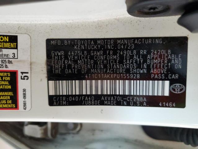 VIN 4T1C11AKXPU155928 2023 Toyota Camry, LE no.12