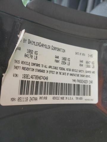 2005 Dodge Stratus Sxt VIN: 1B3EL46T85N674348 Lot: 60608714