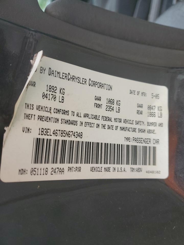 1B3EL46T85N674348 2005 Dodge Stratus Sxt