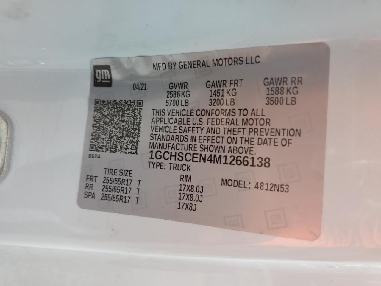 2021 Chevrolet Colorado Lt vin: 1GCHSCEN4M1266138