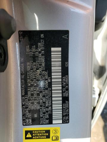 2012 Lexus Rx 350 VIN: 2T2BK1BA0CC150212 Lot: 58794574