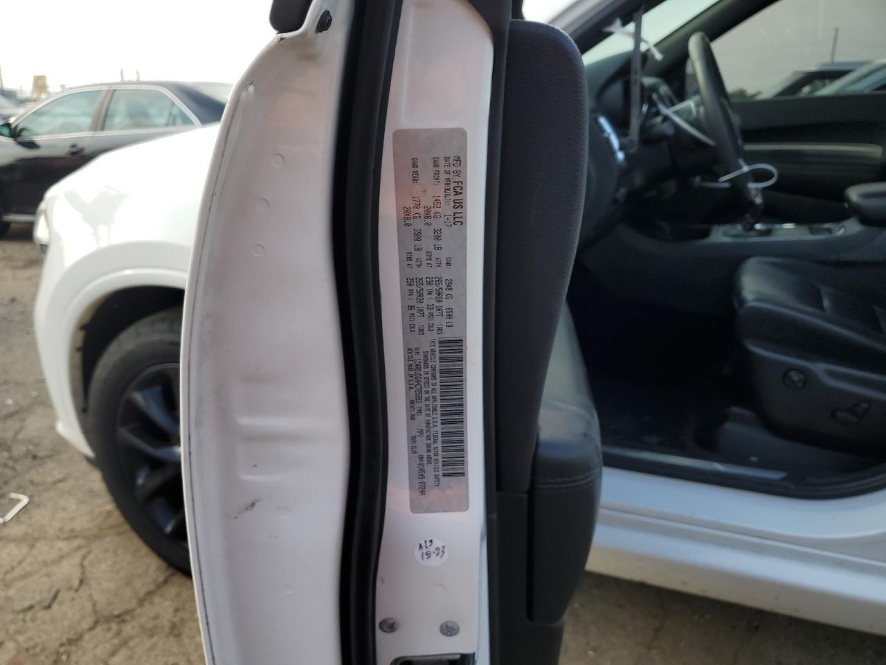 1C4RDJDG4HC725393 2017 Dodge Durango Gt