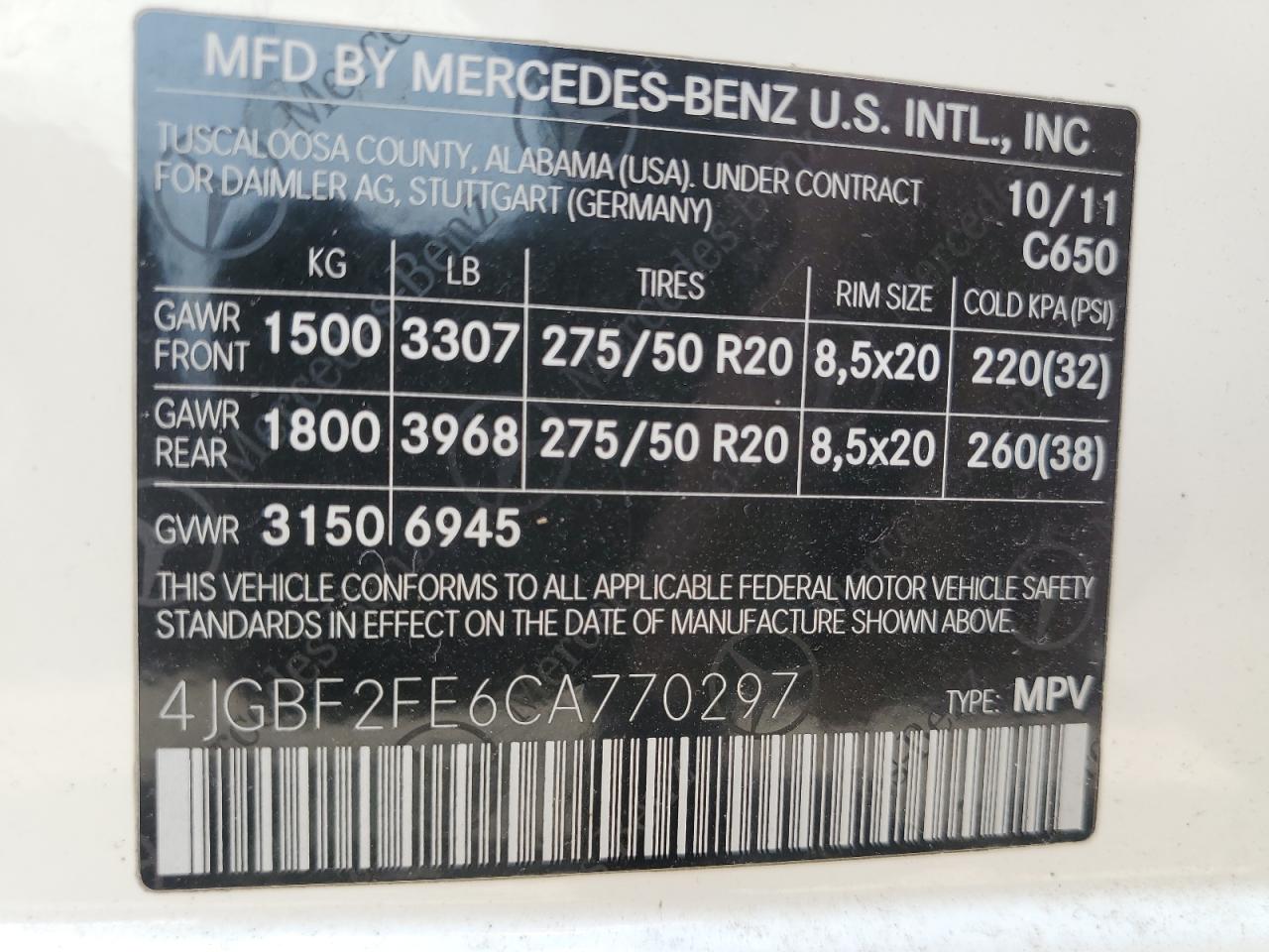 2012 Mercedes-Benz Gl 350 Bluetec vin: 4JGBF2FE6CA770297