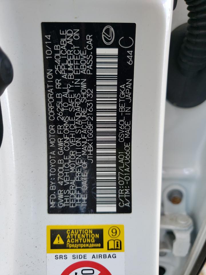 JTHBK1GG8F2163132 2015 Lexus Es 350