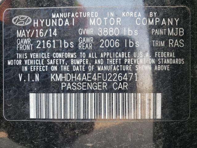 KMHDH4AE4FU226471 2015 Hyundai Elantra Se