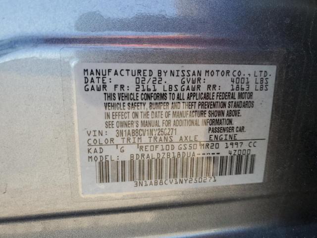 2022 Nissan Sentra Sv VIN: 3N1AB8CV1NY250271 Lot: 57694894