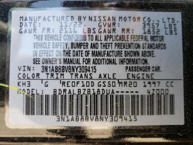 2022 Nissan Sentra S VIN: 3N1AB8BV8NY309415 Lot: 59714964