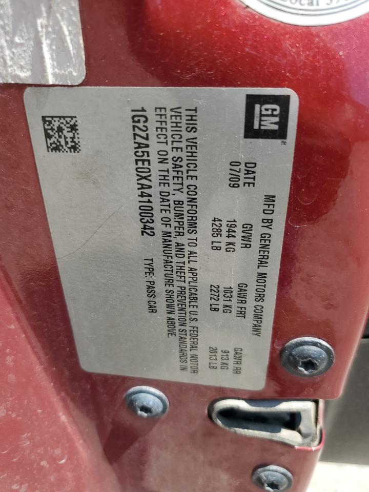 1G2ZA5E0XA4100342 2010 Pontiac G6