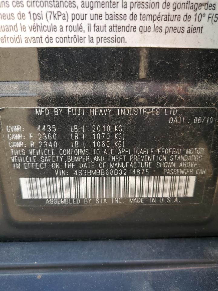 4S3BMBB68B3214875 2011 Subaru Legacy 2.5I Premium
