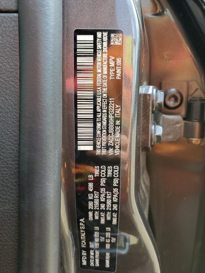 ZACCJBBB6HPG22211 2017 Jeep Renegade Latitude