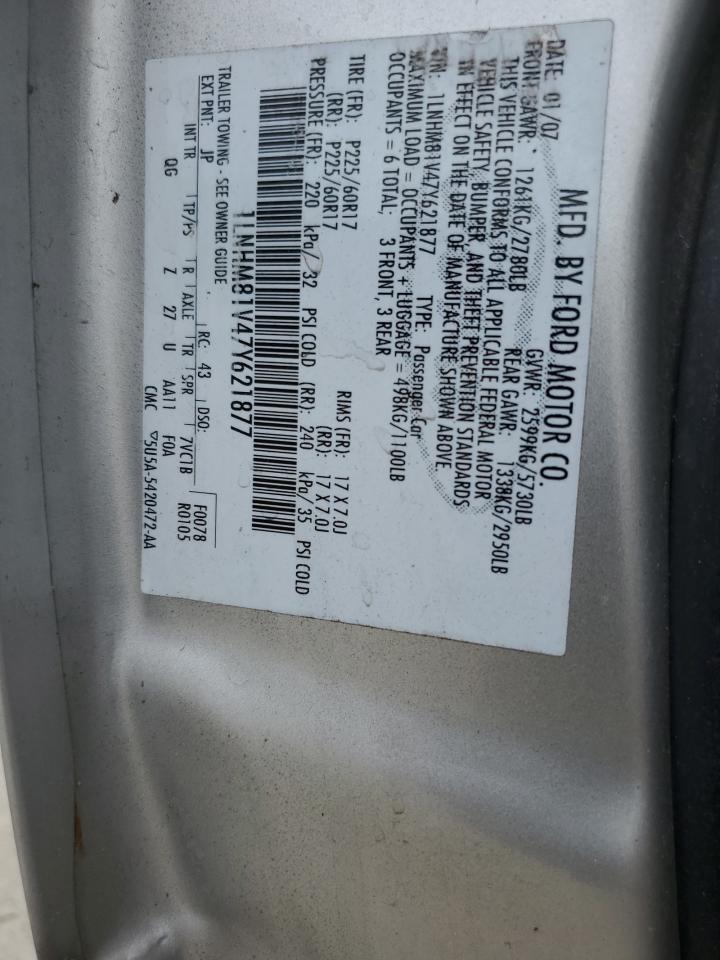 1LNHM81V47Y621877 2007 Lincoln Town Car Signature