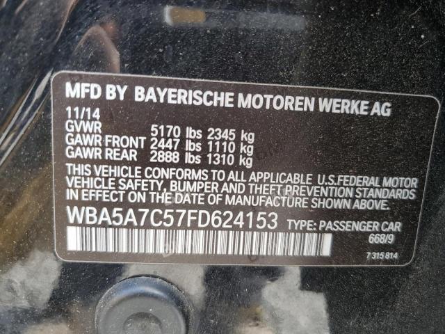 2015 BMW 528 Xi VIN: WBA5A7C57FD624153 Lot: 58443394