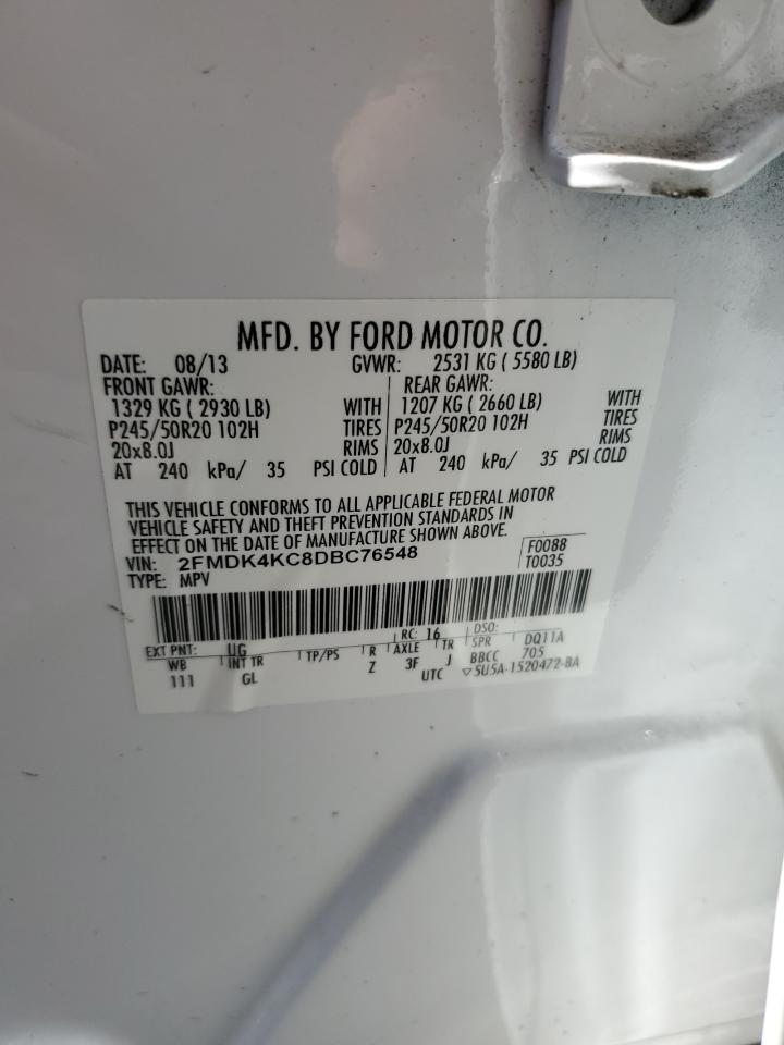 2FMDK4KC8DBC76548 2013 Ford Edge Limited