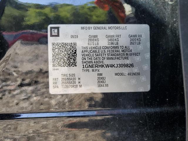 2019 Chevrolet Traverse Lt VIN: 1GNERHKW4KJ309826 Lot: 57429044