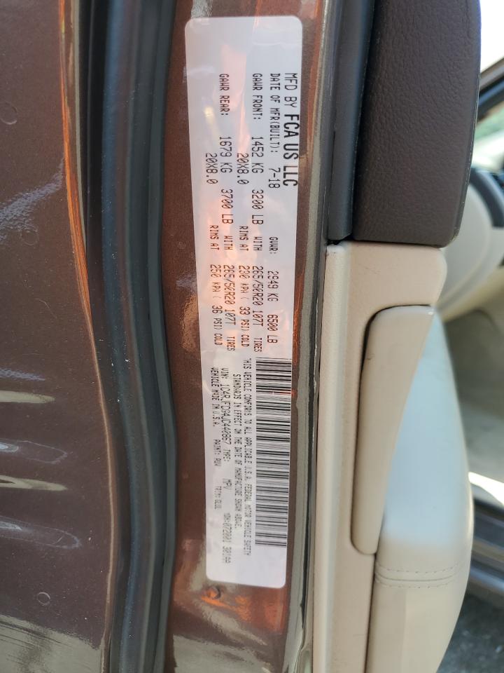 1C4RJFCG4JC440867 2018 Jeep Grand Cherokee Overland