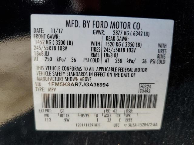 1FM5K8AR7JGA36994 2018 FORD EXPLORER - Image 13