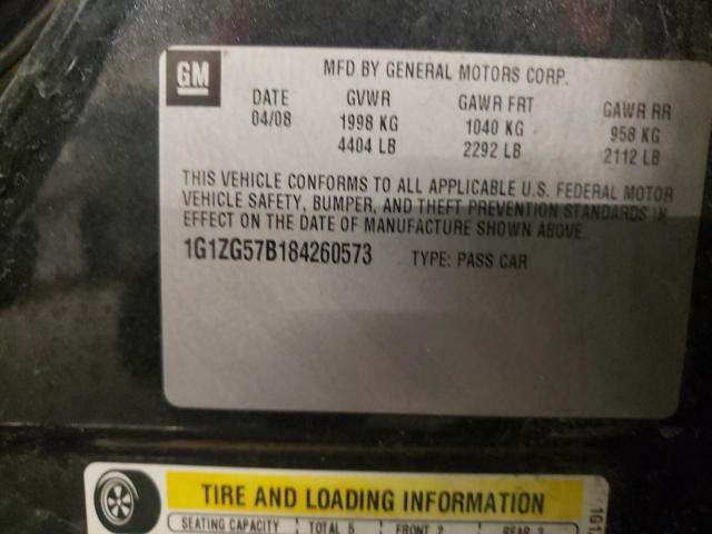 2008 Chevrolet Malibu Ls VIN: 1G1ZG57B184260573 Lot: 59326404