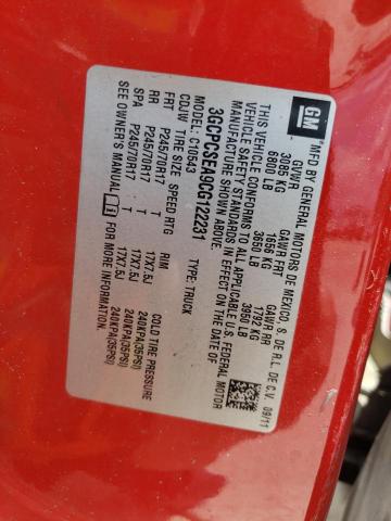 2012 Chevrolet Silverado C1500 Lt VIN: 3GCPCSEA9CG122231 Lot: 57396244