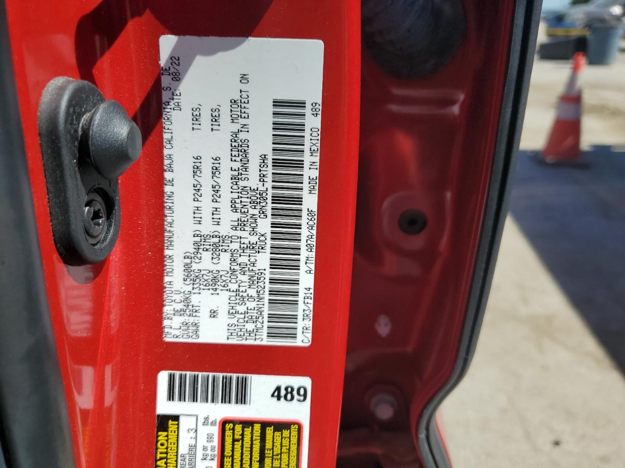 3TMCZ5AN1NM523591 2022 Toyota Tacoma Double Cab