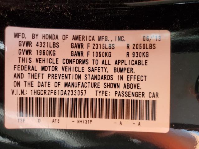 1HGCR2F81DA233057 2013 Honda Accord Exl