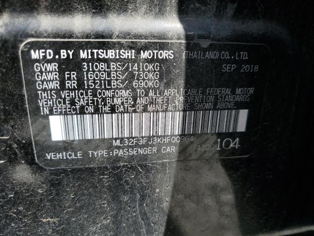 2019 MITSUBISHI MIRAGE ML32F3FJ3KHF00964