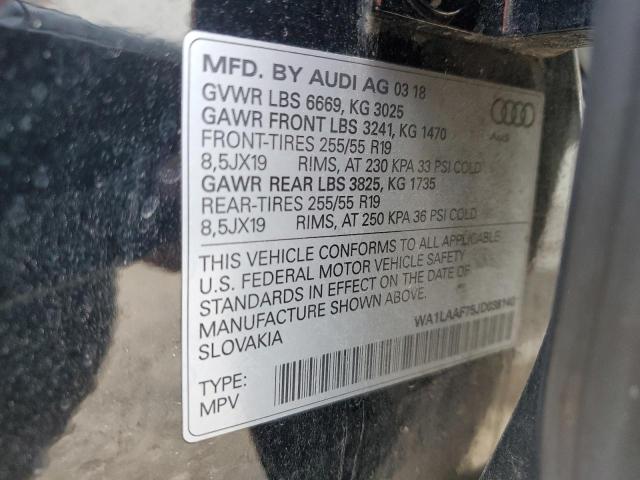 2018 Audi Q7 Premium Plus VIN: WA1LAAF75JD038140 Lot: 57739264