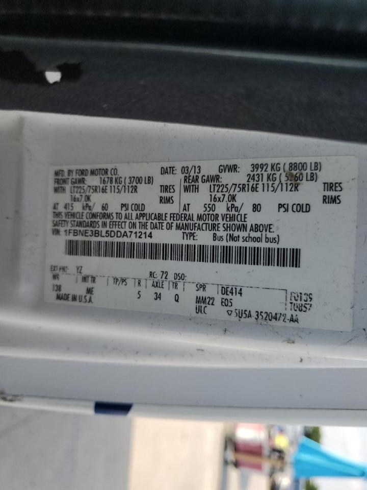 1FBNE3BL5DDA71214 2013 Ford Econoline E350 Super Duty Wagon