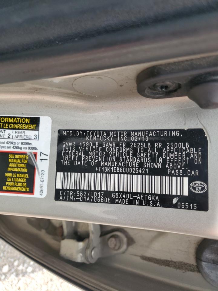 4T1BK1EB8DU025421 2013 Toyota Avalon Base