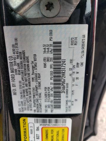 VIN 3FA6P0G72HR317241 2017 Ford Fusion, S no.13