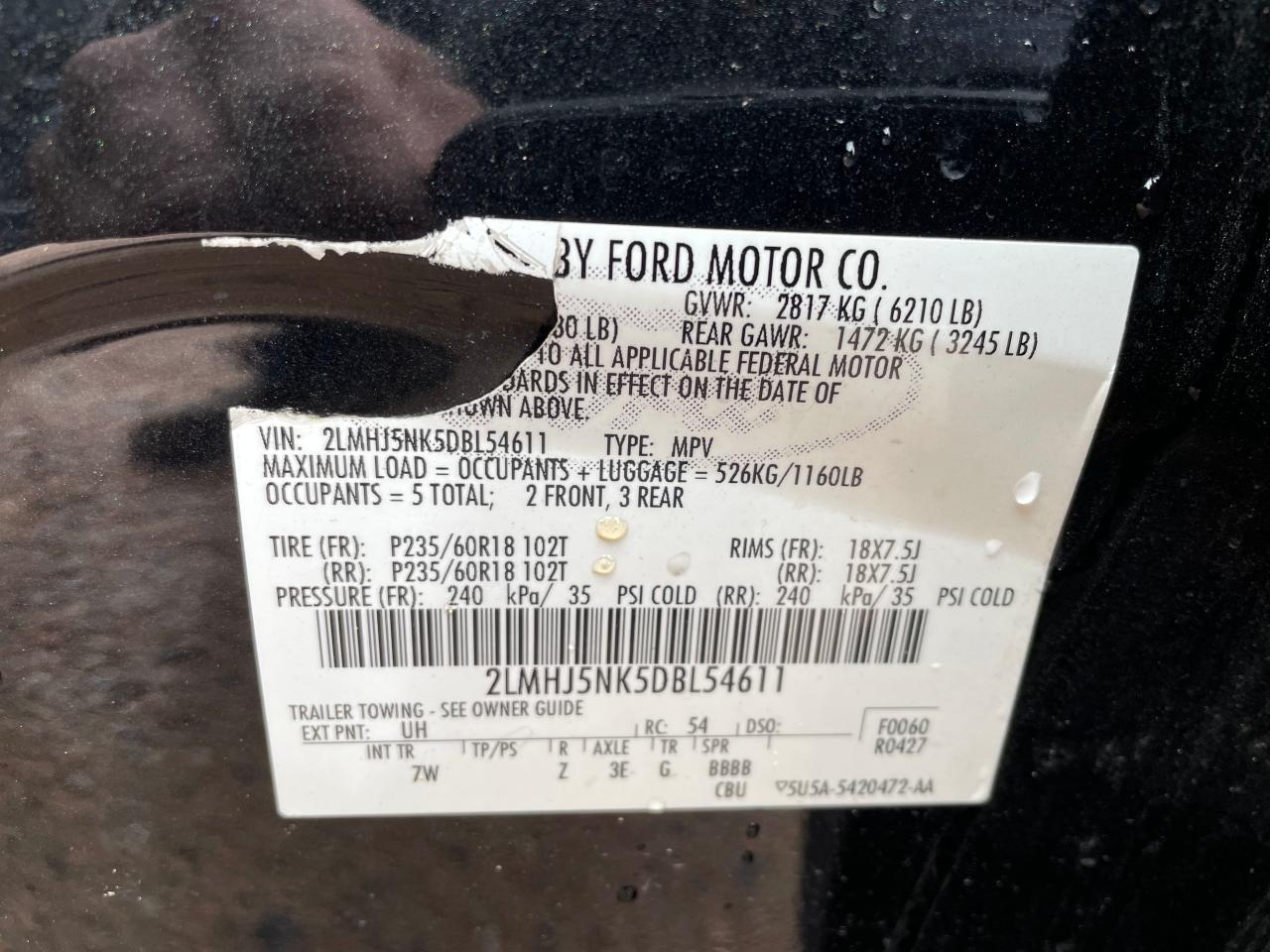 2LMHJ5NK5DBL54611 2013 Lincoln Mkt