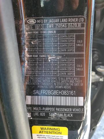 2014 Land Rover Lr2 Hse VIN: SALFR2BG8EH383161 Lot: 58406584